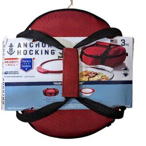 Anchor Hocking True Fit Take N Bake Tote w/Covered 2 Qt Baking Bowl